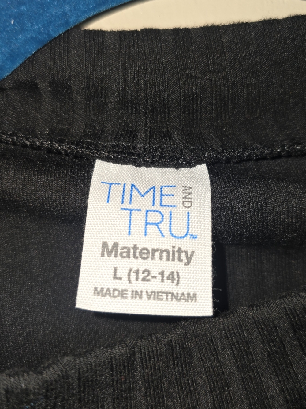 Maternity Ribbed Dress Set Black Large - Picture 8 of 9